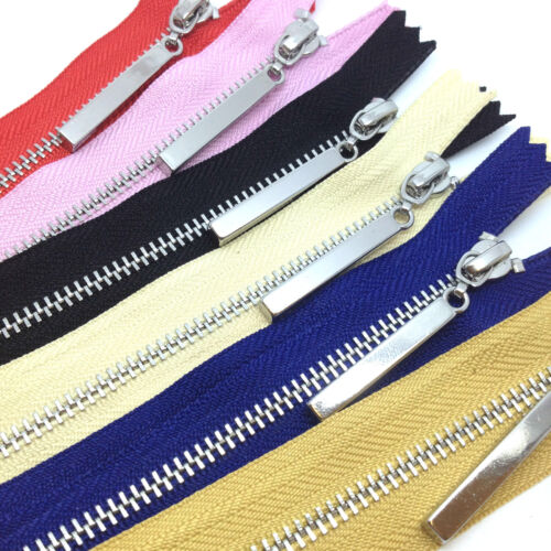 Metal Polished Silver Teeth Zips No 3 Weight Zip - Closed End Zipper (PS3CE) - 第 1/17 張圖片