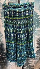 Nicole Miller Dress Womens Medium Cool Ikat Sleeveless Casual Sundress