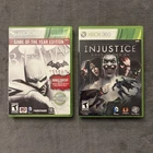 Xbox 360 DC Comics Games Lot of 2 (Batman Arkham City & Injustice Gods Among Us)