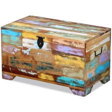 Storage Chest Multicolor Solid Reclaimed Wood