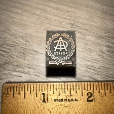 Printing Block ( Wreath With Initials & Police ) Copper Face