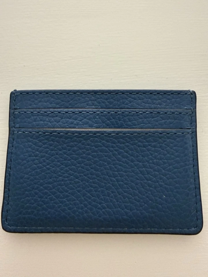 Cartera con tarjetero de cuero granulado genuino azul MARC JACOBS | NUEVA CON ETIQUETAS Foto 2 de 3
