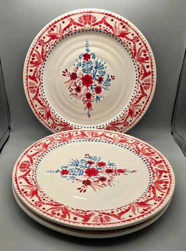 Anthropologie Nordic Sunrise Dinner Plate Set of 3 11"