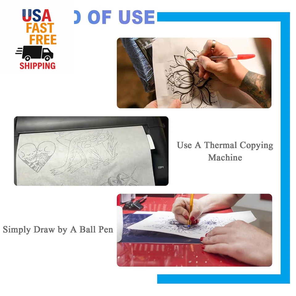 Kit de práctica de piel de tatuaje de 3 mm - Kit de 13 piezas de piel falsa y papel de plantilla que incluye 3 Foto 4 de 4