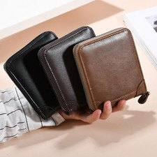 Vintage Men's Wallet PU Leather Purse for Men with Coin Pocket Short Small Unise