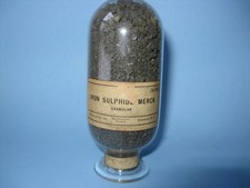 Inverted Show Jar, Merck, Iron Sulfide
