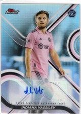 2022 Finest MLS Indiana Vassilev Rookie Auto Refractor #12 Inter Miami CF