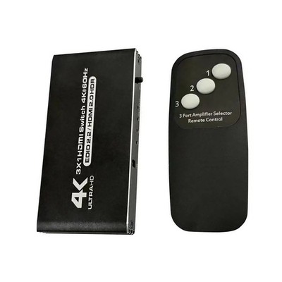 New 3 Port 4K HDMI Switcher 3 In 1 Out HDMI With IR Remote 3X1 HDMI Switch