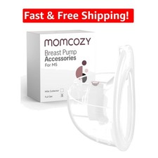 Wearable M5 Breast Pump Collector Cup - Complete Set with Double-Sealed Flanges