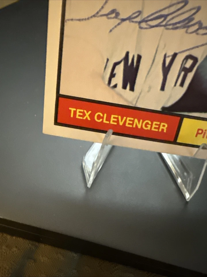 1982 Renata Galasso Tex Clevenger 1961 World Champions#20 Yankees Auto Signed - Image 3 of 4