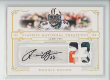 RONNIE BROWN AUTO PATCH /23 2007 PLAYOFF NATIONAL TREASURES PRIME JERSEY # 1/1