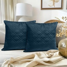 Image of 2 & 4 Pack Embossed Velvet Cushion Cover 18" x 18" Extra Large Quilted Cushions