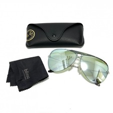 Ray Ban RB3581-N Blaze Sunglasses Green Metal Frame with Mirror Lenses Used