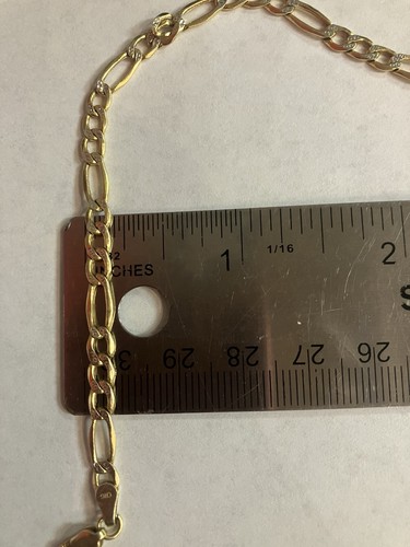 Bracciale Figaro in oro bicolore 14k #109517-3 MGC - Foto 5 di 5
