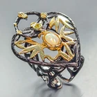 New Handmade Natural Opal Ring 925 Sterling Silver Size 7 /R452742