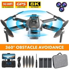 Foldable 8K GPS Brushless Drone with Dual HD Camera RC Quadcopter Xmas Gift Toys