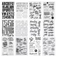 Upper Case Letter Number Words English Clear Stamp for Diy Scrapbooking Decor