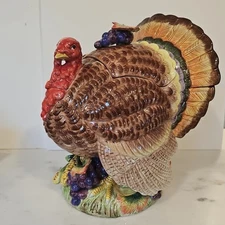 Fitz & Floyd AUTUMN BOUNTY TOM TURKEY Tureen Ladle Thanksgiving NEW w Box