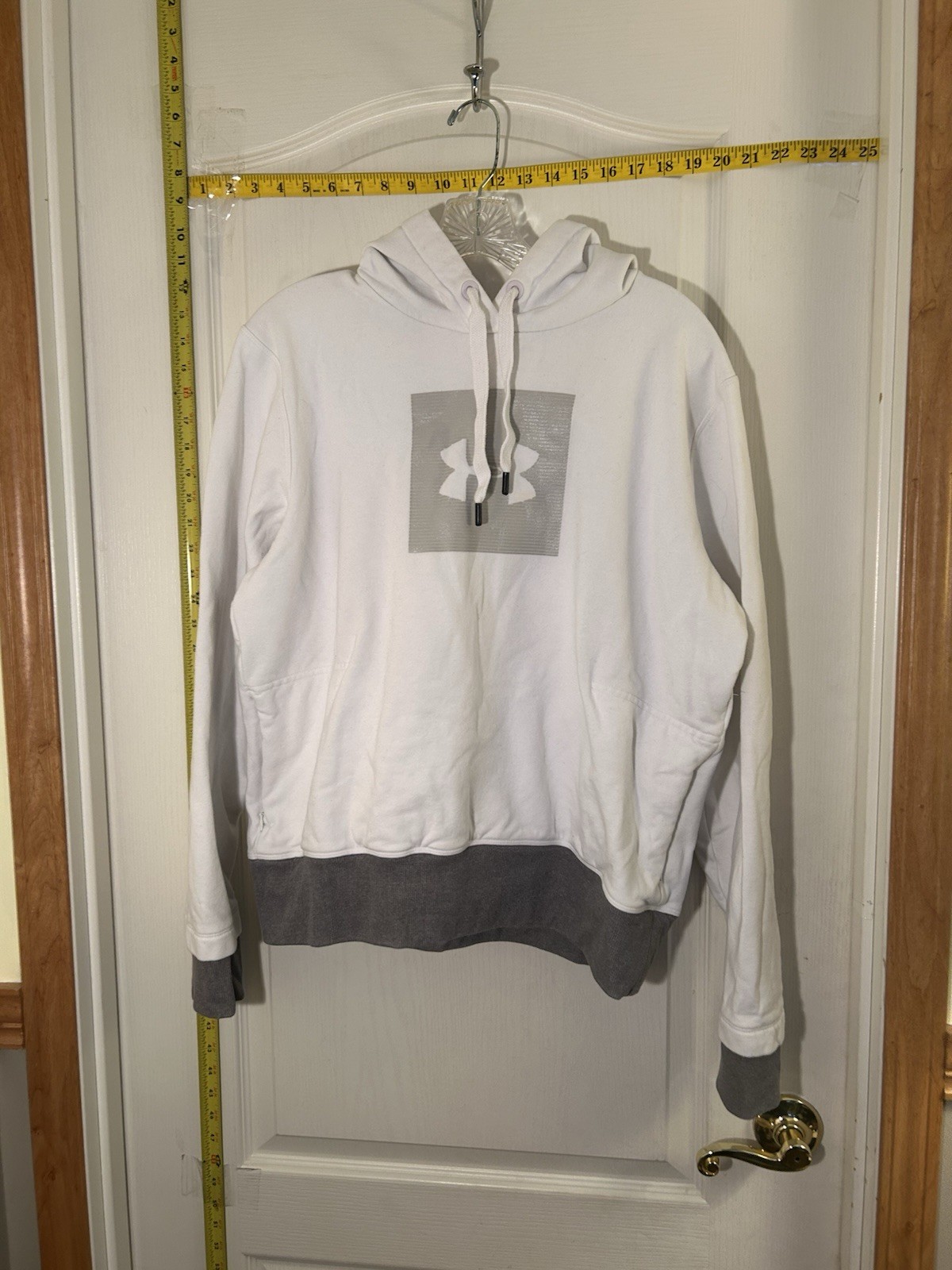 Under Armour Women's UA THREADBORNE FLEECE GRAPHIC HOODIE White Gray L