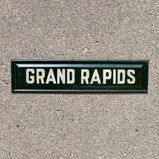 1940 Era Grand Rapids Michigan License Plate Topper Auto Tag Antique Auto Tag 1940 Era Grand Rapids Michigan License Plate Topper Auto Tag Antique Auto Tag