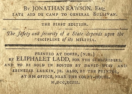 RARE 1793 FIRST ED AMERICAN MILITARY DUTY ~ MILITIA HISTORY~ RAWSON’S COMPENDIUM - Foto 2 di 9