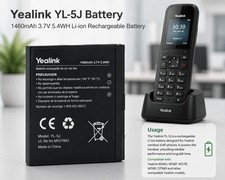 3.7V Battery for Yealink 1460mAh NEW YL-5J