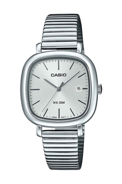 Casio LTP-B166D-7AVEF Damenuhr Metallband Quadratisch Silber 30X30Mm-image