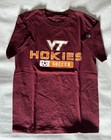 Virginia Tech Soccer T-shirt; Adult MED Unisex; Maroon, SS; Prev. Worn; Good — photo 1