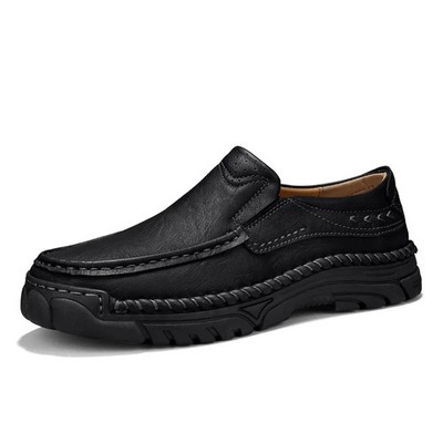  Men's Leather Handmade Casual Shoes Classic Moccasins Walking Slip on Flats