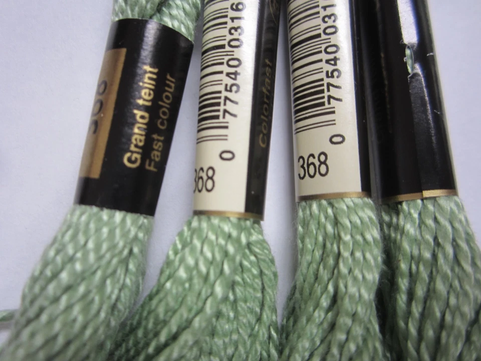 DMC Cotton Perle #3 Medium & Light Greens Embroidery Floss Thread 15.4 yards - Image 3 of 4