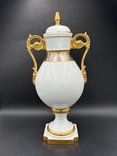 Le Roy Limoges - Vase balustre couvert à anses en porcelaine double dorure XXe