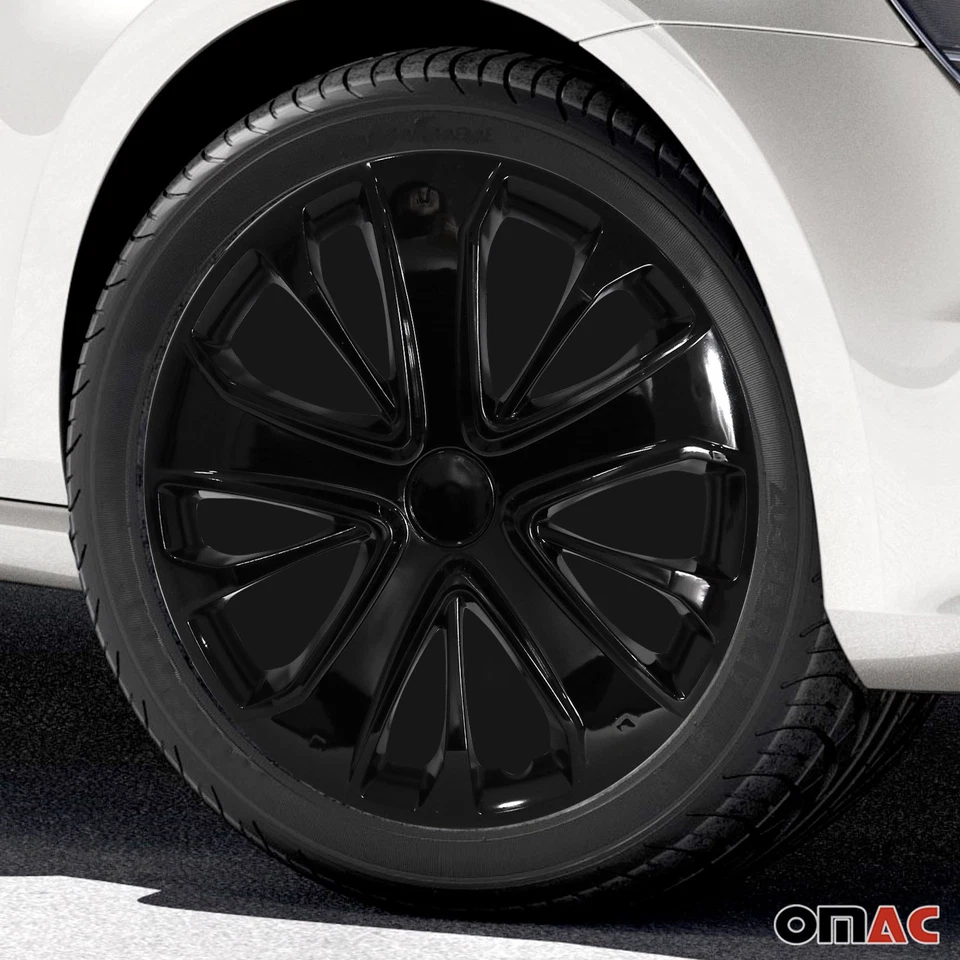 4x 15" Wheel Covers Hubcaps for Acura Black - Image 2 of 4