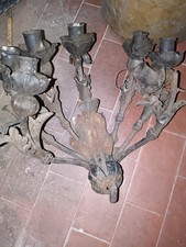 Candelabro Da Parete In Ferro Battuto