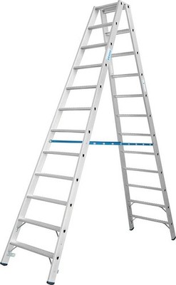 KRAUSE Doppelleiter Stabilo 2x12 rutschhemmende Stufen