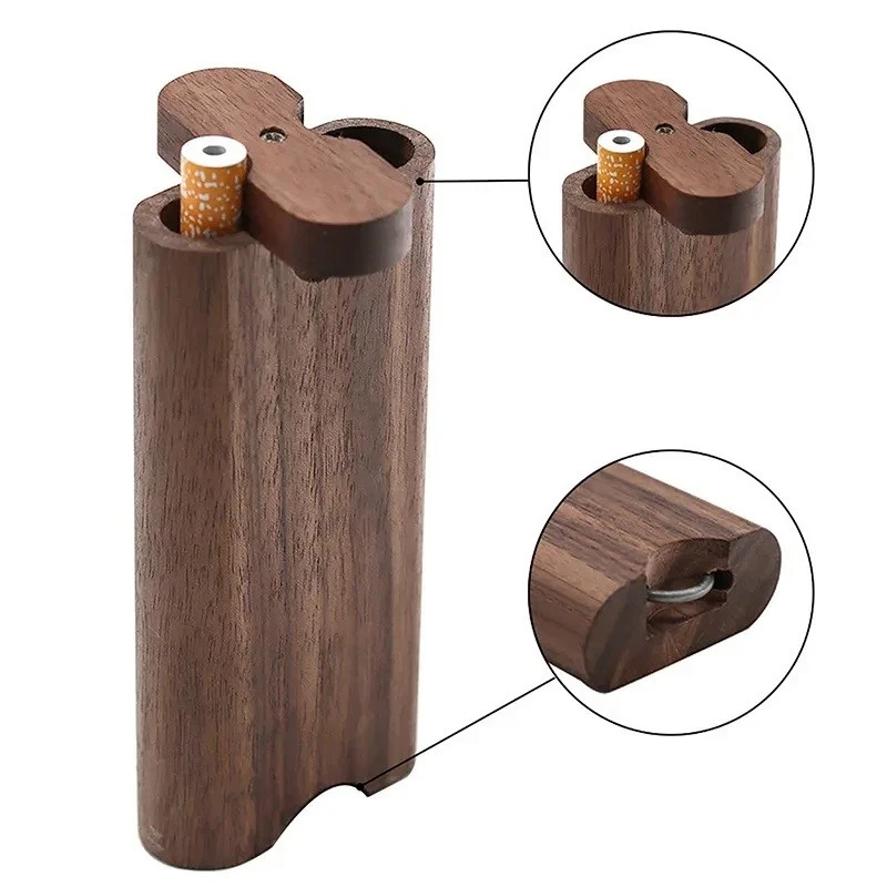 Kit de pipa de madera para un bateador con murciélago de metal autolimpiante y pipa para fumar Foto 2 de 4