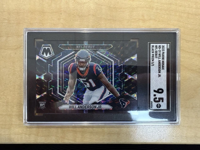 2023 Panini Mosaic Will Anderson Jr NFL Debut RC Black 1/1 🔥 SGC 9.5