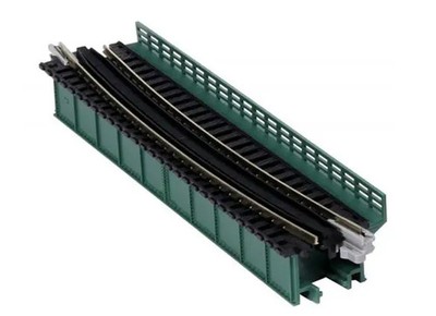 KATO 20-466 N Scale Single Curved Deck Girder Bridge, Green (448mm R 15D)