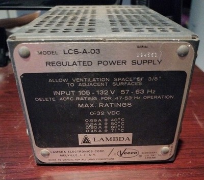 Lambda 0-32V variable  Regulated Power Supply LCS-A-03 Input 105-132V 57-63Hz