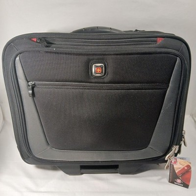 SwissGear Rolling Travel Wenger 17'' Business Laptop Luggage Bag Black Carry On.