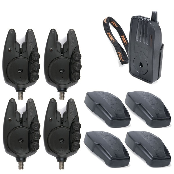 Fox Micron Rx+ 4 Rod Set - 4 Bissanzeiger + 1 Receiver, Funkbissanzeiger-image