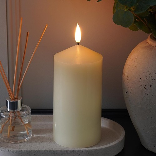 Battery Powered Candle LED Flameless Flickering Real Wax Set Of 3 With Remote - Picture 25 of 48