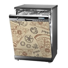 Adesivo cucina sticker-decorazione lavastoviglie lavastoviglie pellicola pizza italy cibo
