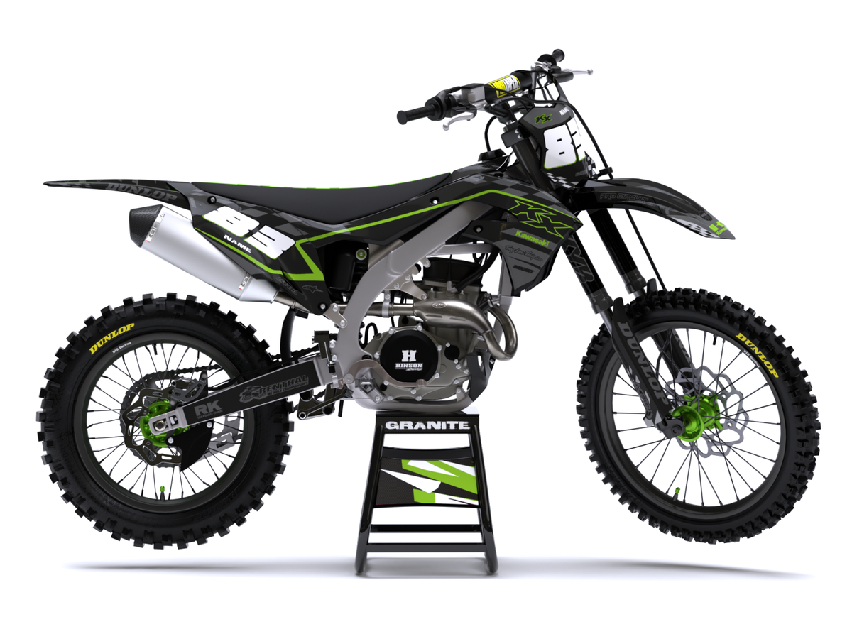 Custom Graphics, Full Kit for Kawasaki KX 85 1998 - 2013 GRANITE