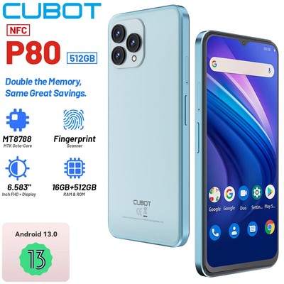 Global Cubot P80 4G LTE Android 13.0 Smartphone 48MP Mobile Dual SIM Octa Core
