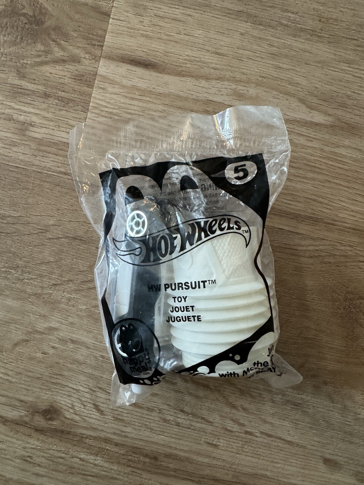 2014 McDonald's Happy Meal Toy White HOT WHEELS HW PURSUIT #5 NIB