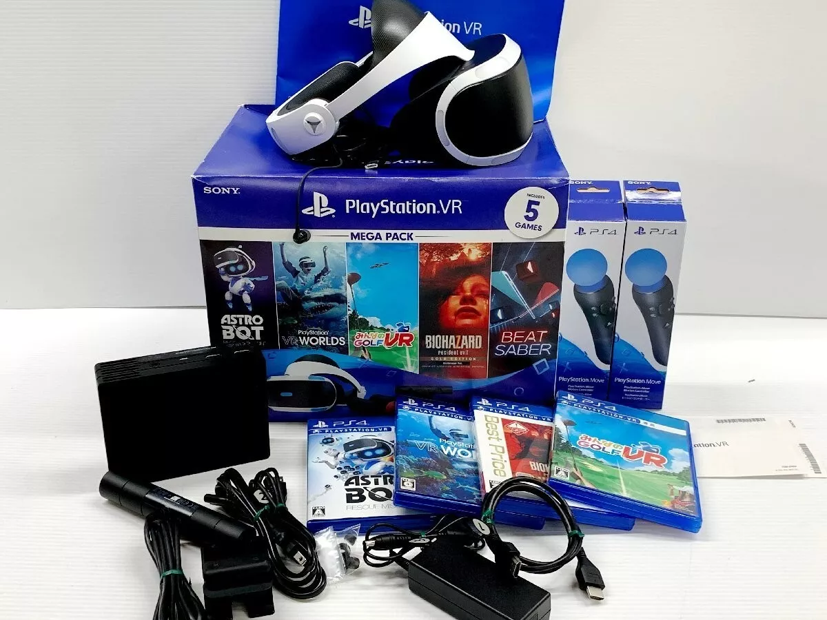 Gobernar Oblongo niebla tóxica Sony PlayStation VR MEGA PACK PS4 CUHJ-16010 Game Camera Controller | eBay