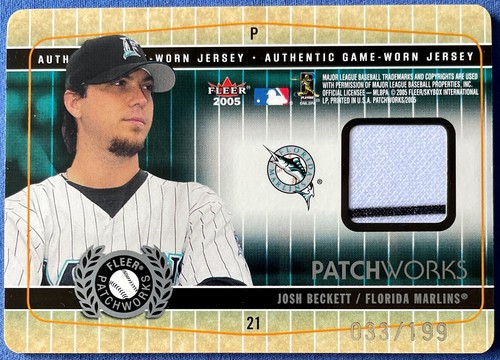 /199 DUAL Die-Cut: Dontrelle WILLIS, Josh BECKETT Jerseys 2005 Fleer Patchworks - Picture 11 of 12