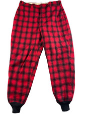 Vintage Woolrich Buffalo Plaid Wool Hunting Pants  Vintage cuffed sz Unknown