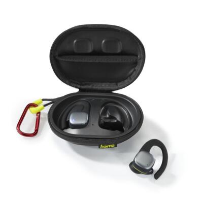 Bluetooth -Kopfhörer ''Spirit Athletics'', True Wireless, Ohrbügel, Schw/Gelb (001