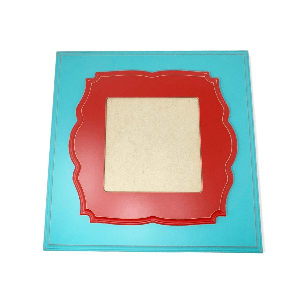 Organic Bloom Photo Picture Frame Hand Crafted Custom Painted Distressed Wood